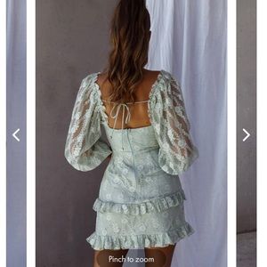 Brand new with tags Selfie Leslie dress never worn. Size small, lacy material